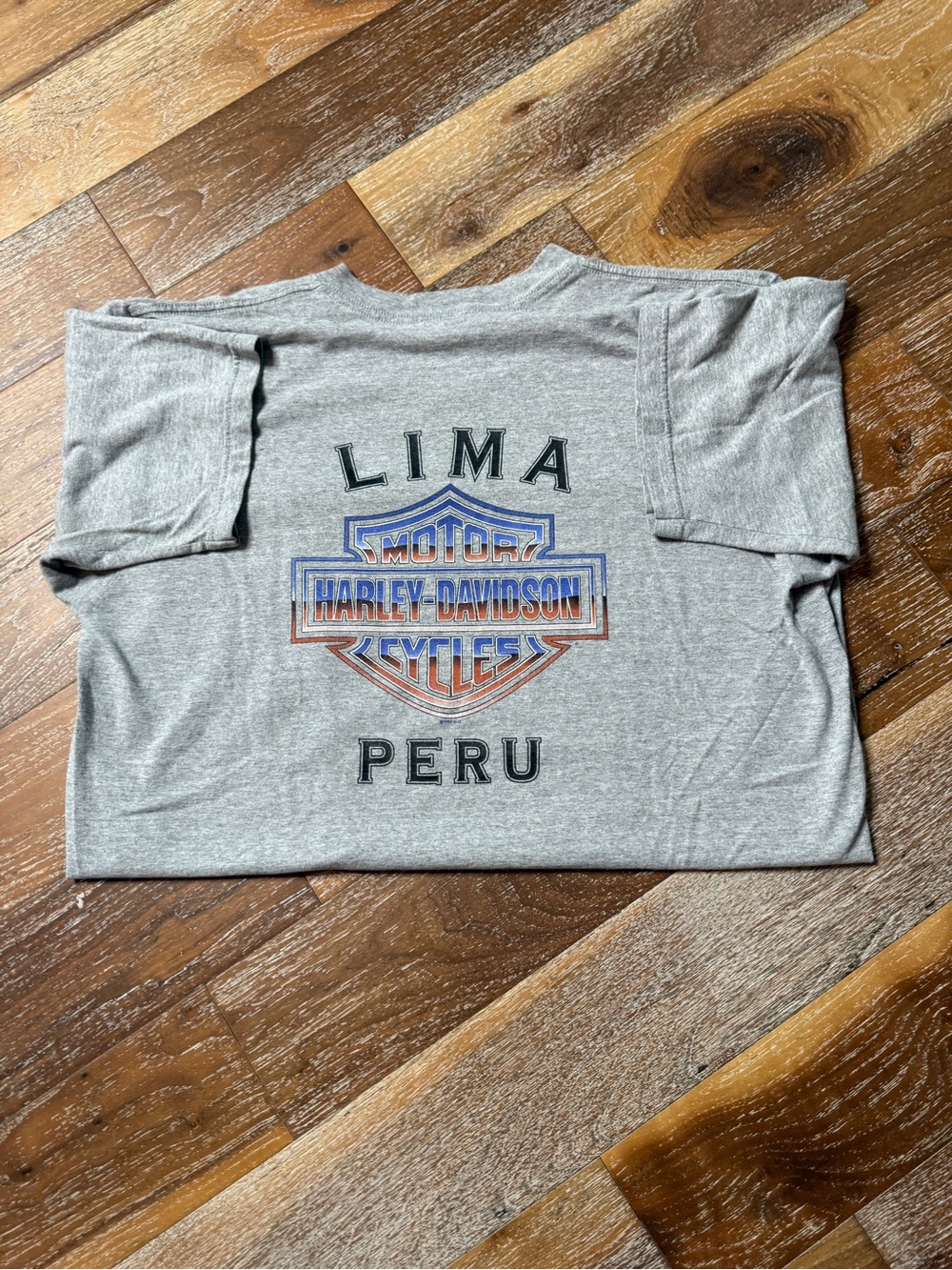 Vintage Harley Davidson Lima Peru T-shirt Tee / Gray / Men’s XL